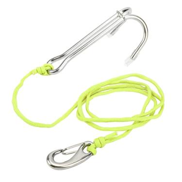 Imagem de Gancho de recife, resistente à corrosão Durável Fácil de usar Ganchos duplos de mergulho fortes para mergulhadores Segurança(verde)