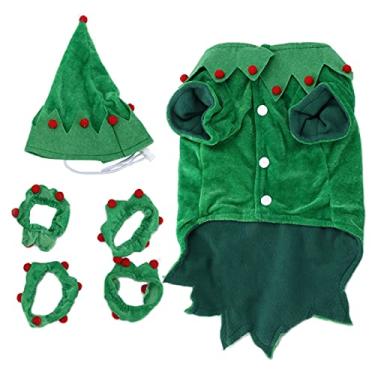 Imagem de Shanrya Roupas divertidas para animais de estimação, confortáveis e fáceis de usar, fecho de botão, elástico para festas diárias para o Dia das Bruxas para o Natal (GG)