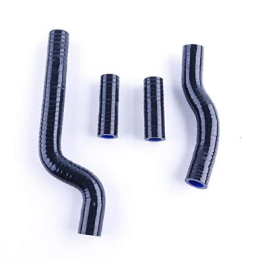 Imagem de LUXERAD Tubo de refrigeração de 3 camadas de 4,5 mm de desempenho de silicone para Yamaha YZ250 YZ 250 2005-2008 (preto)