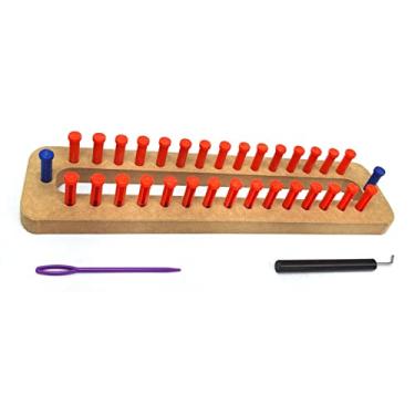 Imagem de Tear Fixo de 29 cm - 32 pinos total Brinde Agulha