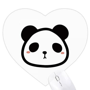 Imagem de Mousepad de gato redondo de pelúcia adorável coração tapete de borracha para escritório