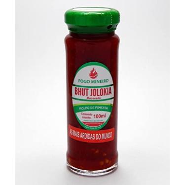 Imagem de Pimenta Bhut Jolokia Macerada Em Pote 100ml - Fogo Mineiro