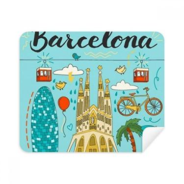 Imagem de Pano de limpeza de tela Barcelona Spanish Sagrada Falia 2 peças de tecido de camurça
