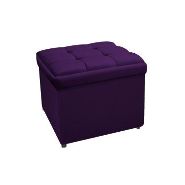 Imagem de Calçadeira Copenhague 100cm Solteiro Suede Roxo Adj Decor
