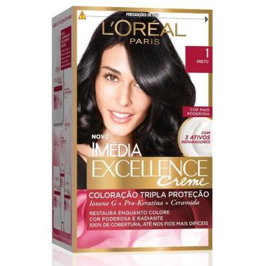 Imagem de Kit Tintura Imédia Excellence L`Oréal Preto 1