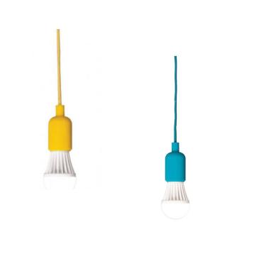 Imagem de Pendente Emborrachado Bico P/1 Lâmpada E-27 - Top Trade Amarelo Ref. PD1025