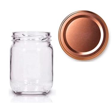 Imagem de Pote De Vidro 200ml Com Tampa 24un (COBRE)