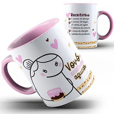 Imagem de Caneca rosa Flork receitinha Avó é mãe com açúcar