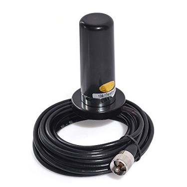 Imagem de Antena de rádio móvel HAM HAM VHF UHF Ham de banda dupla de madeira PL259 com cabo de base magnética 5M para rádio amador de rádio amador de rádio de presunto 144/430mhz