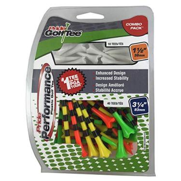 Imagem de Camisetas de golfe de plástico Pride Performance – Pacote com 50 – 101 9 cm e 26 cm – Citrus Mix – Marca número 1 em turnê – A camiseta perfeita para qualquer buraco