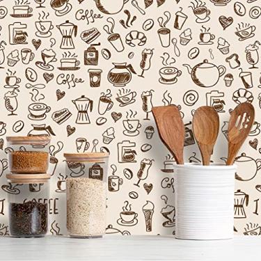 Imagem de Papel de Parede Adesivo Cozinha Café Diversos Modelos Rolo 3m Cozinha Café:CS004
