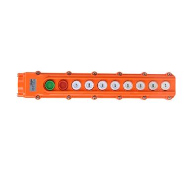 Imagem de Interruptores de botão de guincho, estação de controle de interruptor à prova de chuva resistente à corrosão IP65 à prova de poeira para talhas elétricas