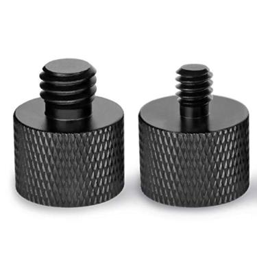Imagem de Frgyee Conjunto adaptador de rosca para microfone 5/8 a 1/4 adaptador e 5/8 a 3/8 conjunto adaptador para tripé de microfone e adaptador de câmera