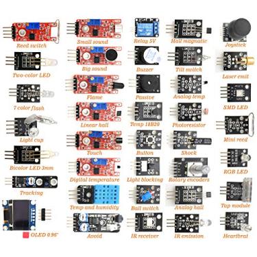 Imagem de DEYUE Kit de módulo de sensor 38 em 1 para projeto Arduino Rapsberry Pi