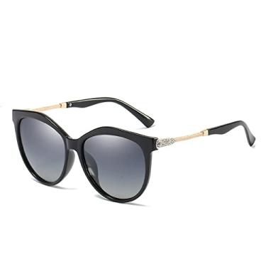 Imagem de Óculos de sol polarizados femininos vintage oval diamante óculos de sol senhora luxo designer óculos de condução gafa de sol uv400,1, tamanho único