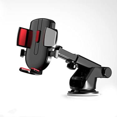 Imagem de Suporte para telefone de carro com ventosa suporte para telefone móvel suporte não magnético para carro, tipo otário vermelho
