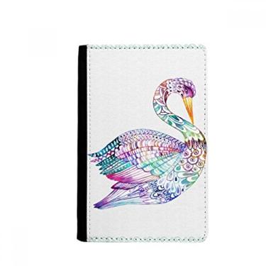 Imagem de Porta-passaporte aquarela pássaro colorido Notecase Burse capa carteira porta-cartão, Multicolor