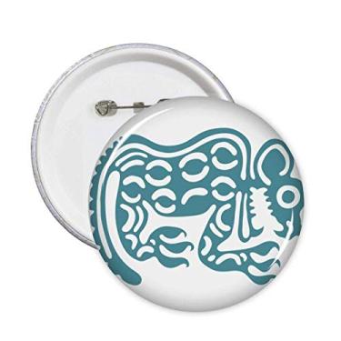 Imagem de Totems mexicano animal antigo alfinetes de civilização mexicano emblema botão decoração acessório 5 peças