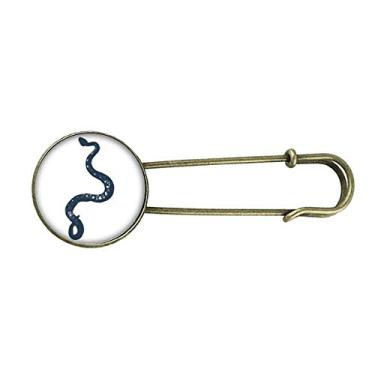 Imagem de Animal Black Snake Esboço Padrão Retro Metal Broche Broche Clipe Joias
