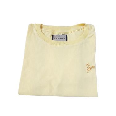 Imagem de Camiseta lisa casual feminina amarela coleção beija-flor