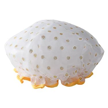 Imagem de Tampa De Banho De Dupla Camada Touca De Banho De Banho De Banho Impermeável Reutilizável Para Chuveiro De Salão De Salão De Spa Cozinha