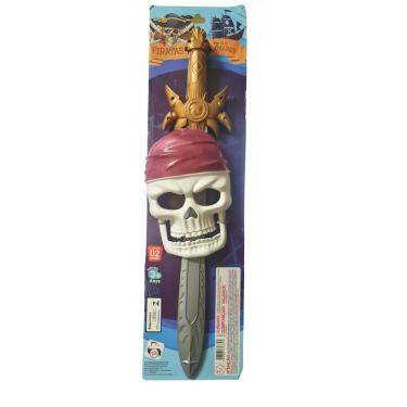 Imagem de Fantasia Pirata infantil espada e máscara Kit 2 pcs