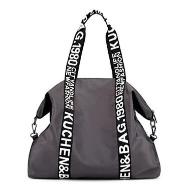 Imagem de Bolsa Mala Feminina Academia Esportiva Viagem Porta T?nis,ideal Para Suas Viagens, Banhos De Piscina, Praia, Clube, Academia, Pr?tica De Esportes e passeios (cinza)