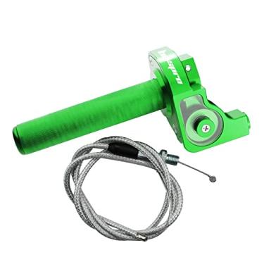 Imagem de Universal Motorcycle Racing 22mm CNC Alumínio Agarre Rápido Torcido com Cabo de Acelerador Para KLX CR CRF EXC XR TTR CB SSR CRF50 CRF230 50 70 110 IRBIS 125 230 250 Dirt Bike pit bike (verde)