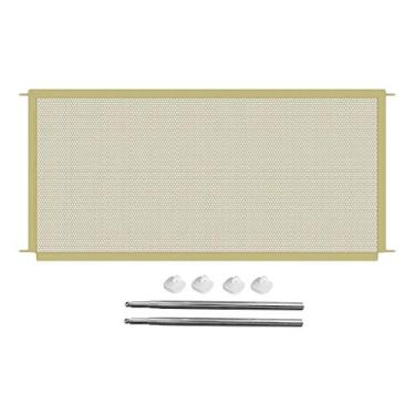 Imagem de Portão de segurança dobrável para cachorro de estimação e filhotes F Fityle, gaze isolada para qualquer lugar, corredor, escadas internasF Fityle 120x72cm bege 22b6a0a3cb6eb4caa8c8adcdd77e34f9