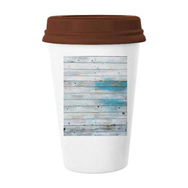 Imagem de Caneca de cerâmica com estampa de listras brilhantes de madeira Mordern Caneca de café copo de cerâmica