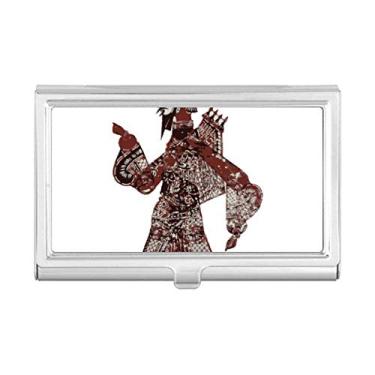 Imagem de Porta-cartões de visita tradicional Shadow Play Man Walk