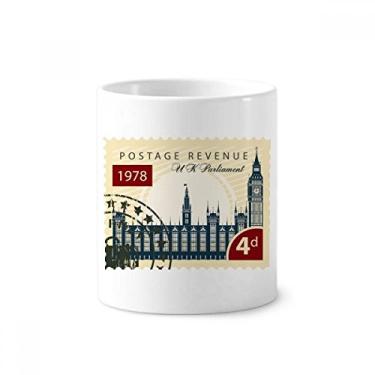 Imagem de London Parliament Stamp, Inglaterra, Grã-Bretanha, Reino Unido, porta-caneta, copo de cerâmica branco, 355 ml