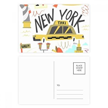 Imagem de Conjunto de cartão postal America New York City Liberty Illistration Cartão de agradecimento por correio de aniversário