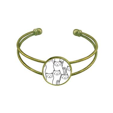Imagem de Bracelete retrô de gato sorridente para proteger animais amantes de animais de estimação