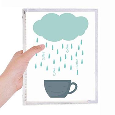 Imagem de Caderno Rain Cloud Cup Smile Face Weather Caderno de Folhas Soltas Diário Recarregável