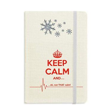 Imagem de Caderno com frase Keep Calm vermelho preto grosso flocos de neve inverno