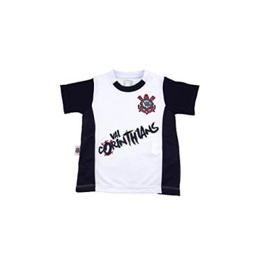 Imagem de Camiseta Corinthians, Rêve D'or Sport, Criança Unissex, Branco/Preto, 2