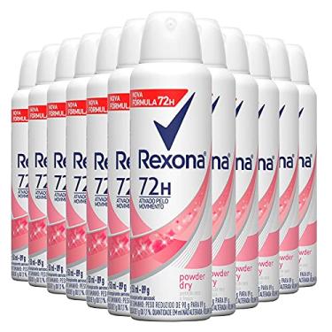 Imagem de Kit Desodorante Aerosol Rexona Powder Dry Rosa 150ml - 12 Unidades