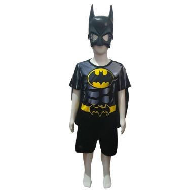 Imagem de Kit Fantasia Infantil Batman + Máscara Plástica