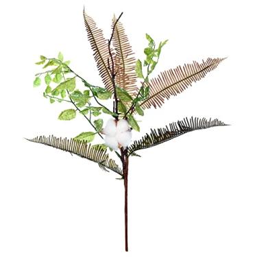 Imagem de Vickerman Spray de algodão artificial de samambaia verde de 48 cm. Adicione profundidade e textura a qualquer arranjo natural com este spray de algodão vibrante e sem manutenção. Inclui 3 por pacote.