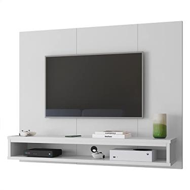 Imagem de Painel Tv Até 50 Polegadas Nicho Decorativo Prateleira Inferior Suspenso Parede Quarto Sala Estar Exclusivo - RPM Móveis (Branco)