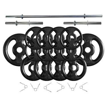 Imagem de Kit Anilhas e Barras para Musculação - 23 Peças