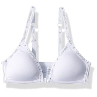 Imagem de Calvin Klein Sutiã sem aro para meninas grandes, Branco clássico, 32A