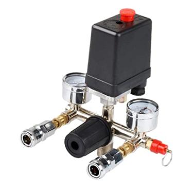 Imagem de Interruptor de Controle de Pressão Do Compressor de Ar E Válvula de Segurança Do Manômetro Do Regulador de Pressão