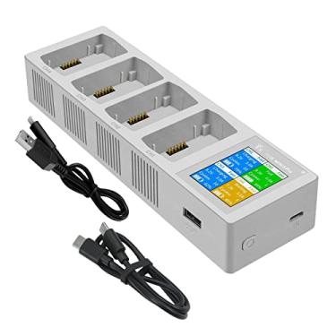 Imagem de Hub de carregamento com visor digital de 4 vias, carregador rápido de bateria de voo inteligente para DJI Mini 3 Pro acessório peça