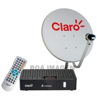 Imagem de Kit Antena Parabólica Claro tv+Receptor Digital Claro SD