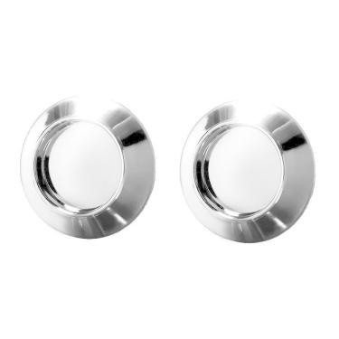 Imagem de 02 Puxador Adesivo Slim Box Portas Armários Redondo Cromado