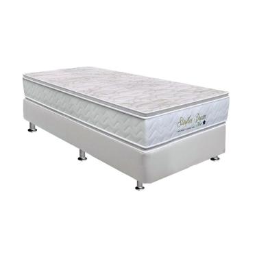 Imagem de  Cama Box Solteiro: Colchão Molas Ensacadas Orthoflex MasterPocket Starflex Dream New + Base CRC Courano White(88x188)