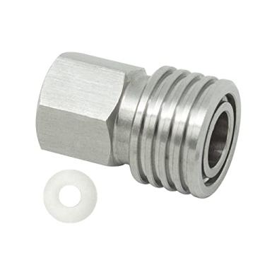 Imagem de HMKUGO Paintball PCP 1/8 NPT Rosca Fêmea Acoplador de Aço Inoxidável HPA CO2 Air Tank Refil Conector de Desconexão Rápida Adaptador de Liberação Rápida