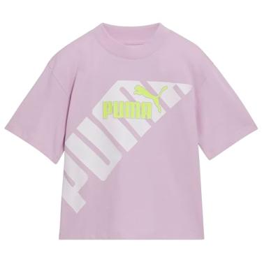 Imagem de PUMA Camiseta para meninas, Roxo/branco, P